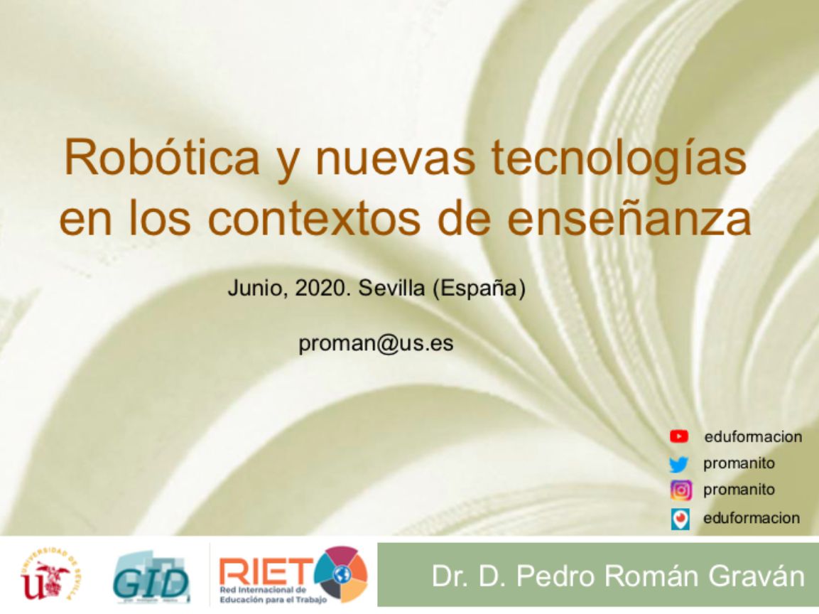 Presentación: Robótica y nuevas tecnologías en los contextos de enseñanza